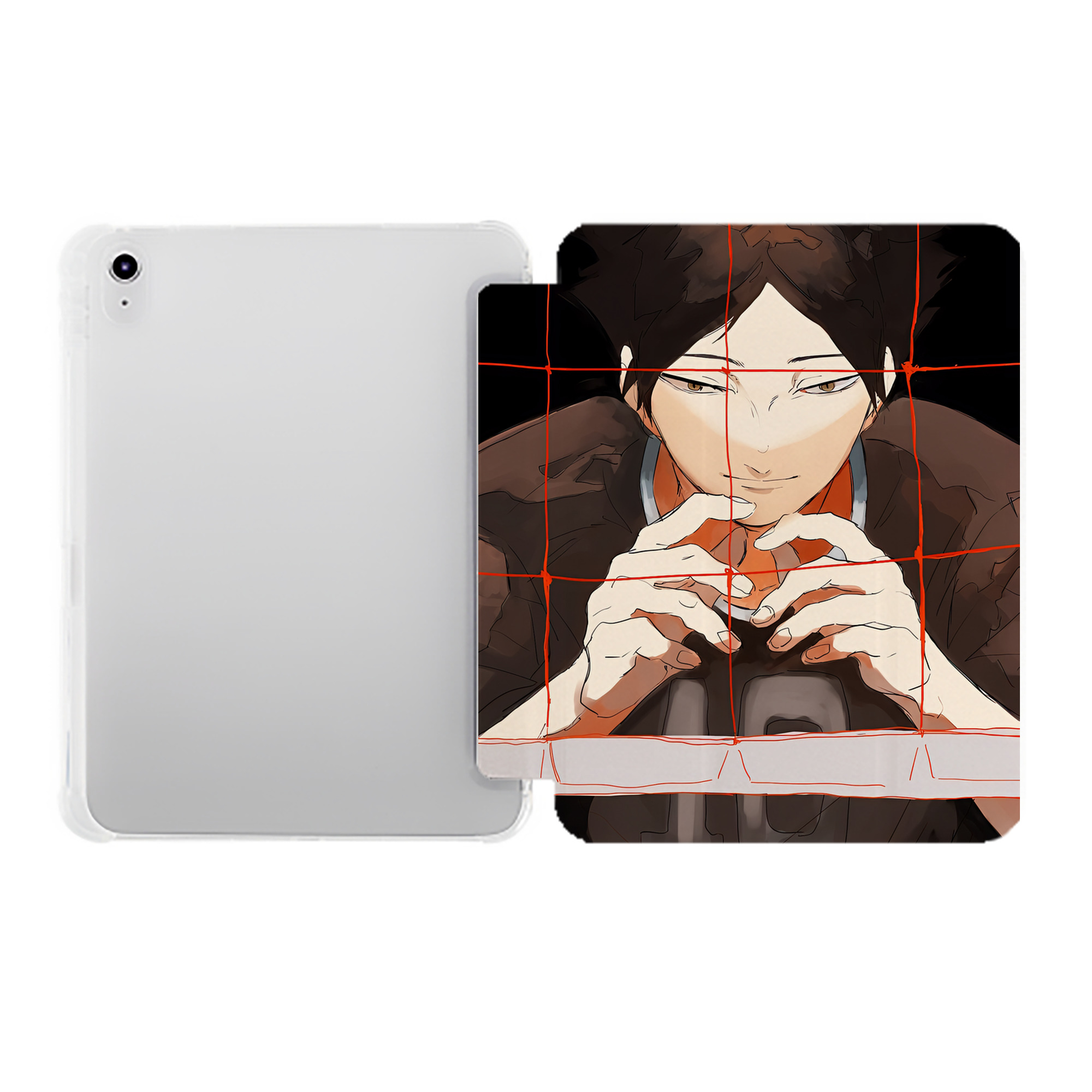 （画像用） ハイキュー!! Haikyu!! IPad ケース ペン収納付き 三つ折りスタンド PUレザー×シリコン 対応機種9.5/10.5/10.9インチ
